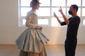 Natalia Vodianova and Alexi Tan