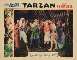 Julie Bishop, Symona Boniface, Buster Crabbe, Frank Lackteen, and Carlotta Monti in Tarzan the Fearless (1933)