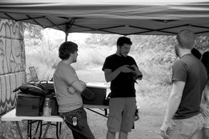 Kyle Thompson on set of the short film Lechery from Red Flight Pictures