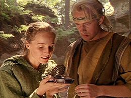 Piotr Adamczyk and Gosia Piotrowska in Spellbinder (1995)