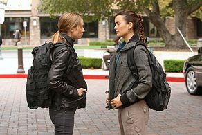 Cote de Pablo and Sarai Givaty in NCIS (2003)