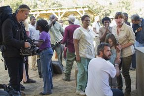 Donna Biscoe, AJ Bowen, Joe Swanberg, Talia Dobbins, Salena Alston, and Kate Forbes in The Sacrament (2013)