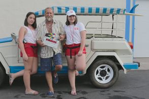 Director, Jeffery Patterson, with lead actresses, Madeline Paige Patterson & Autumn Patterson on the set of 