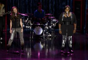 Melissa Benoist and Alex Newell in Glee (2009)