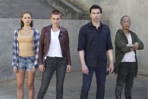 Ken Leung, Anson Mount, Serinda Swan, and Isabelle Cornish in Inhumans (2017)