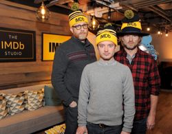 Elijah Wood, Daniel Noah, and Josh C. Waller at an event for The IMDb Studio at Sundance (2015)
