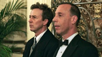Nelson Avidon with Edward Norton in MOTHERLESS BROOKLYN