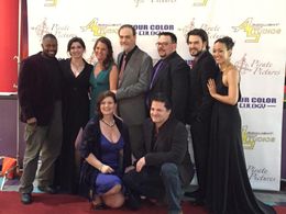 Red carpet premiere for FOUR COLOR EULOGY - (Top) Reggie Reese, Taylor Pietz, Amy Loui, John Contini, Nicholas J. Hearne