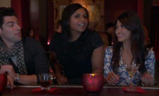 Max Greenfield, Mindy Kaling and Tiffany Panhilason in The Mindy Project.