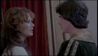 Leo Colonna and Edwige Fenech in The Schoolteacher Goes to Boys' High (1978)