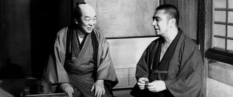 Shintarô Katsu and Eijirô Yanagi in The Tale of Zatoichi (1962)