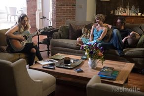 Clare Bowen, Sam Palladio, and Lennon Stella in Nashville (2012)