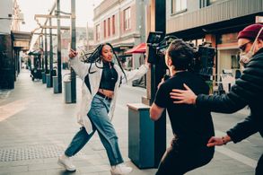 Anthony Littlechild on set for Antoine 