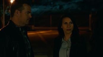 Chris O'Donnell and Natalia Castellanos in NCIS: Los Angeles (2009)