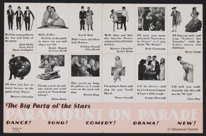 Jean Arthur, William Powell, Clara Bow, Maurice Chevalier, Nancy Carroll, Richard Arlen, Mary Brian, George Bancroft, Ev