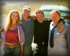 Katherine Heigl, John Penney (writer/director),Tom Sizemore, Leo Grillo in Zyzzyx Road.