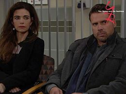 Amelia Heinle and Joshua Morrow in The Young and the Restless (1973)