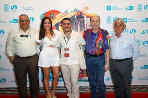 Samuel Vargas with his family at the red carpet for Miami Dade College’s 40th Annual Miami Film Festival. Screening his 