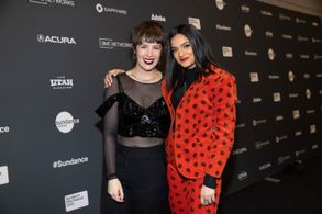 Ashley Connor and Nida Manzoor at an event for Polite Society (2023)