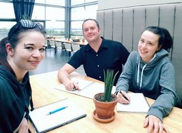 Brandon Rhiness at a 'Kay, Thx, Bye! pre-production meeting