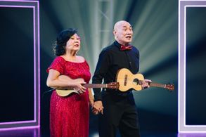 Neo Swee Lin with her husband Lim Kay Siu as The NeokeleLims in 'Lights Up