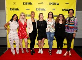 Dakota Fanning, Amy Powell, Janine Sherman Barrois, Tonya Lewis Lee, Sarah Aubrey, Susan Rovner, and Karrueche Tran