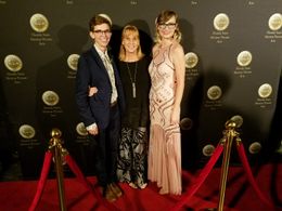 Celebrating with the wonderful writer/director, Geri Ingall,and producer, Lily Ziegler, at the premier of the short film