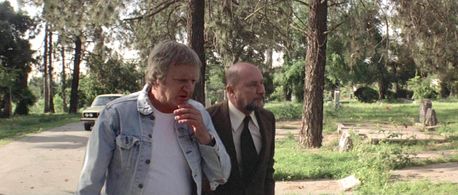 Donald Pleasence and Arthur Malet in Halloween (1978)