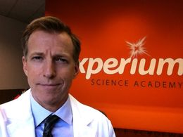 The Scientist on set.