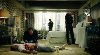 George Eads, Carter MacIntyre, Eric Szmanda, and David Berman in CSI: Crime Scene Investigation (2000)