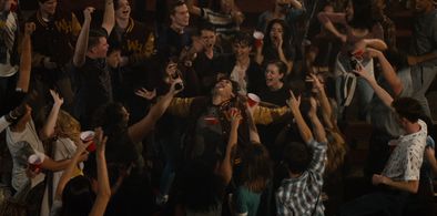 José Julián, Toby Wallace, and Olivia Nikkanen in The Society (2019)