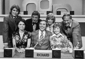 Jack Klugman, Michael Landon, Richard Dawson, Anita Gillette, Vicki Lawrence, Jo Ann Pflug, and Gene Rayburn in Match Ga