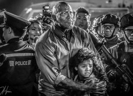 Dwayne Johnson and McKenna Roberts in Skyscraper (2018)