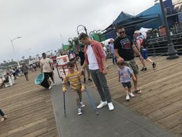 Oliver helping me walk to the set on 9-1-1