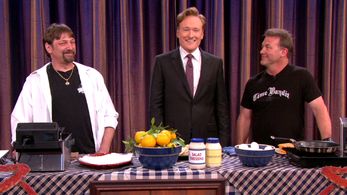 Conan O'Brien, Andy Hillstrand, and Jonathan Hillstrand in Conan (2010)