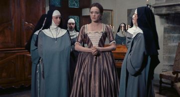 Francine Bergé and Anna Karina in The Nun (1966)