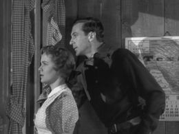 Gary Cooper and Doris Davenport in The Westerner (1940)