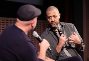 Cord Jefferson and Erik Davis at an event for American Fiction (2023)