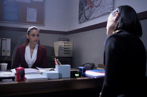 Nergis Öztürk and Deniz Barut in The Yard (2018)