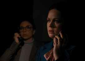 Claire Armstrong and Naomi Skwarna in Dim the Fluorescents (2017)