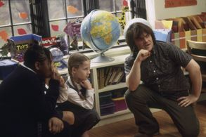 Jack Black, Maryam Hassan, and Caitlin Hale in School of Rock (2003)