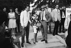 Natalie Wood, Steve McQueen, Vic Damone, William Claxton, and Luci Baines Johnson