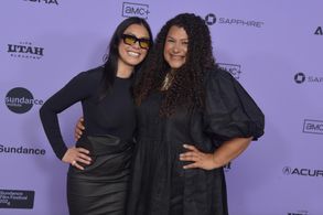 Luciane Buchanan and Vea Mafile'o attending the Shorts Program 2 press line at the 2024 Sundance Film Festival.