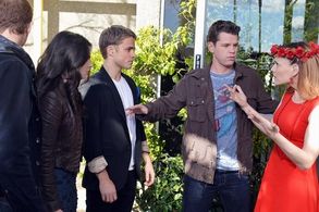 Vanessa Marano, Sean Berdy, Max Lloyd-Jones, Katie Leclerc, and Ryan Lane in Switched at Birth (2011)