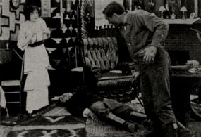 Eugenie Forde and Tom Mix in Pals in Blue (1915)