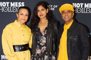 Nimmi Harasgama & D'Lo at the premiere of 'Hot Mess Holiday'