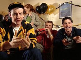 Jeremy Cumpston, Martin Lynes, Libby Tanner, and Ben Tari in All Saints (1998)