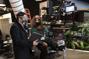 Diego Velasco directing on Diary of A Future President