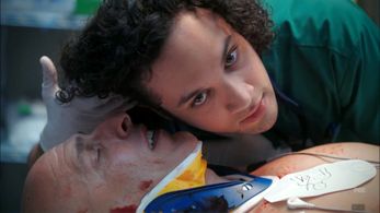 Ian Gregg as Mason Buck in THE RESIDENT. Oct. 2018. With Adam Boyer.