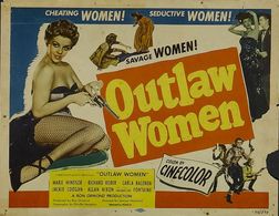 Jacqueline Fontaine, Richard Rober, and Marie Windsor in Outlaw Women (1952)